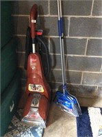 Bissel power steamer and brooms