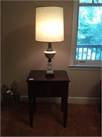 Side table & white lamp