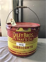Riley Bros. Lubricants pail