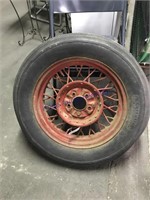 Metal spoke rim tire