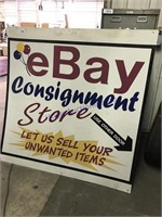 eBay Consignment Store tin sign, 48x48