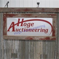 Payment - Mail check to Hoge Auctioneering LLC
