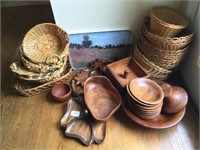 Wooden Serving Pieces & Baskets