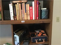 Books, Boombox, Calculator and Music