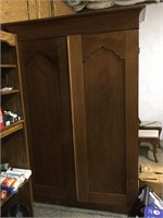 Victorian armoire with moorish panel doors