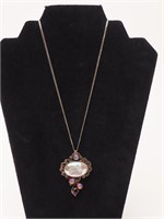 Sajen Sterling Necklace with Druzy Stone
