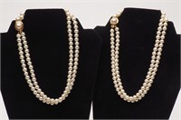 Pair of Double Strand Faux Pearl Necklaces