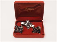 Texas Shaped Cufflinks and Tie Clip