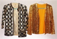 2 Vintage Ladies Sequined Jackets