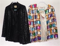 2 Vintage Ladies Sequined Jackets