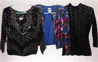 3 Vintage Ladies Sequined Jackets/Shirts
