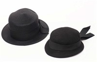2 Black Ladies Vintage Hats