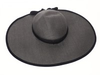Vintage Black Ladies Wide Brimmed Hat