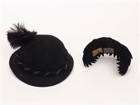 2 Black Vintage Ladies Hats