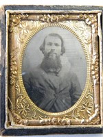 Tintype 1/9 plate C. War southern soldier