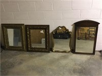 Antique framed mirrors