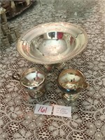 665g sterling dish and chalices