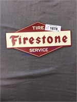 firestone tin sign 6"X11"