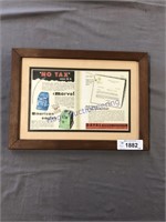 Daval products framed ad 10" X 14"
