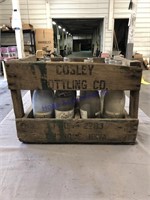 Cosley bottling co. wood crate with bottles