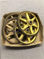 set of 4 small wheels 6 inch