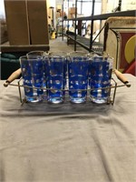 glasses set with rack