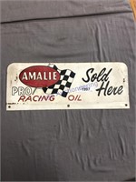 Amalie Pro Racing Oil tin sign 2 sided 7" X 18"