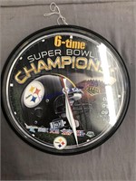 superbowl champion Steelers clock