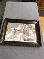framed cat picture 18.5" X 25.5"