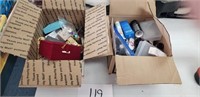 BOX LOT WITH TOILETRIES AND JEWELRY