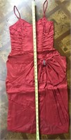 NWT 1990s RED SATIN FORMAL DRESS  SIZE 5 JR