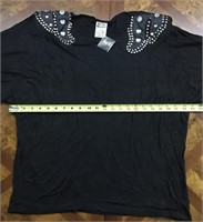 NWT 1990s BLACK STONES TOP PARKAY ONE SIZE