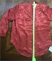 NWT 1990s RED SATIN BLOUSE CARIBOU SIZE 10