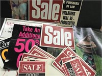 VINTAGE 1990s SALE SIGNS AND ADVERTISING