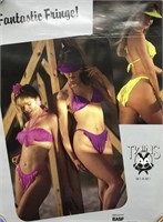 VINTAGE 1990s TWINS SWIMWEAR AD POSTER