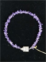 FRIENDS .925 STERLING SILVER CLASP AND AMETHYST BR