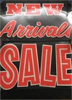 2 VINTAGE SALE AND NEW ARRIVAL WINDOW ADS