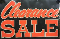 VINTAGE 1990s CLEARANCE SALE CLEAR SIGN