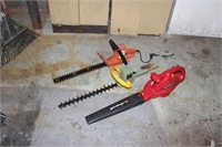 2 Electric Trimmers & Electric Blower