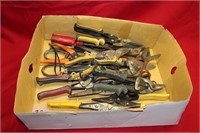Box of Misc. Metal Snip Tools