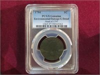 1794 GRADED LARGE CENT