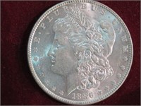 1886 P MORGAN SILVER DOLLAR Gem BU