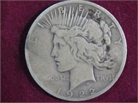 1922 D PEACE SILVER DOLLAR G