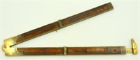Early Folding Ruler (Stanley?) - Brass/Wood,