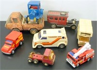 * Vintage Toy Truck & Cars - Tonka, Tin Friction,
