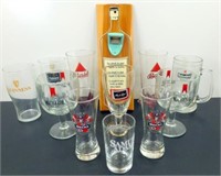 ** Lot of Mixed Beer Glasses