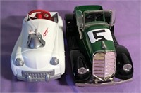 808 - LOT OF 2 MINI METAL PEDDLE CARS - SEE PICS