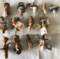 808 - MIXED LOT OF WINE BOTTLE CORK TOPPERS