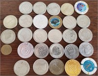 808 - MIXED LOT OF CASINO TOKENS