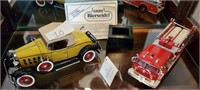 808 - YELLOW COLLECTABLE CAR & FIRE TRUCK (10)